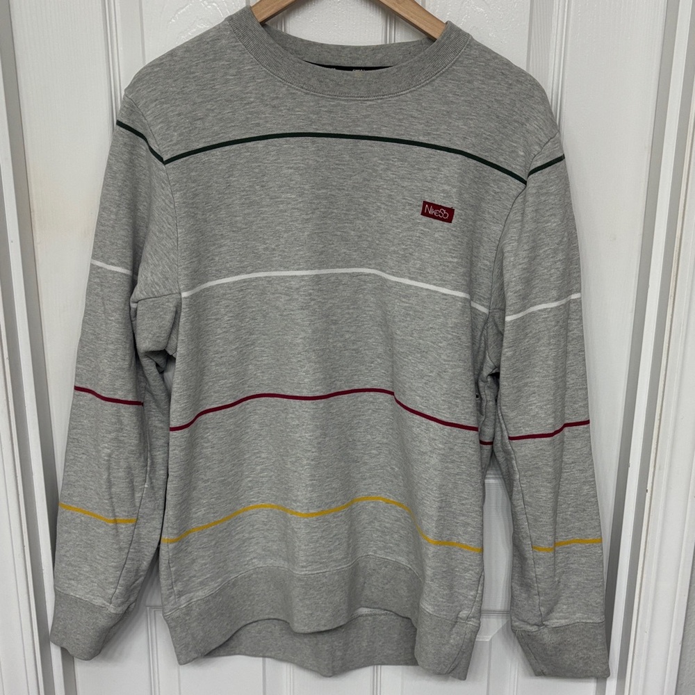 Nike SB Men's Striped Long Sleeve Sweatshirt Size XL